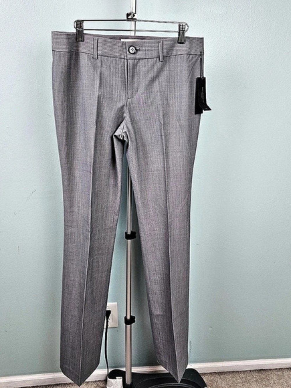 NWT Banana Republic The Logan Fit Striped Trousers in Gray Size 8L